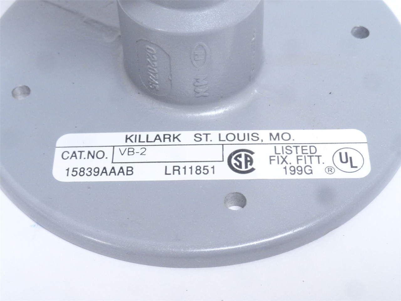 Killark VB-2; Hazardous Location Wall Bracket; 90Deg; 6" Long