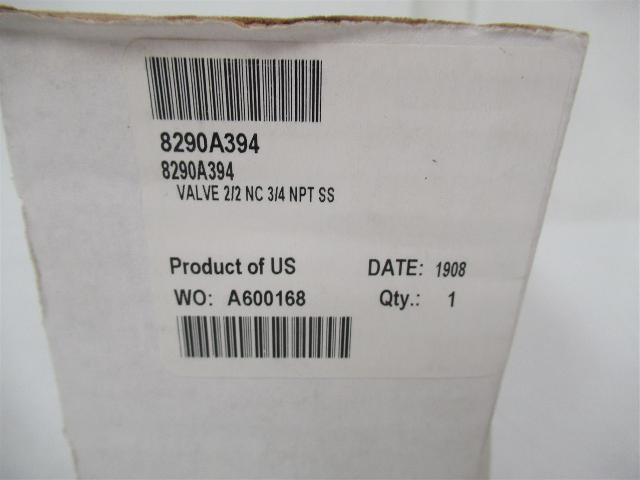 Asco 8290A394; Solenoid Valve  2/2 NC 3/4" NPT SS