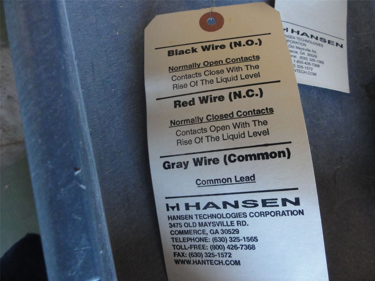 Hansen D44VD; Float Switch HLLSW; 10A; 120/240VAC