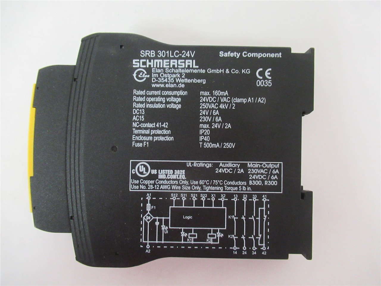 Schmersal SRB301LC-24V; Safety Switch 24VAC/DC Part#: 1163475