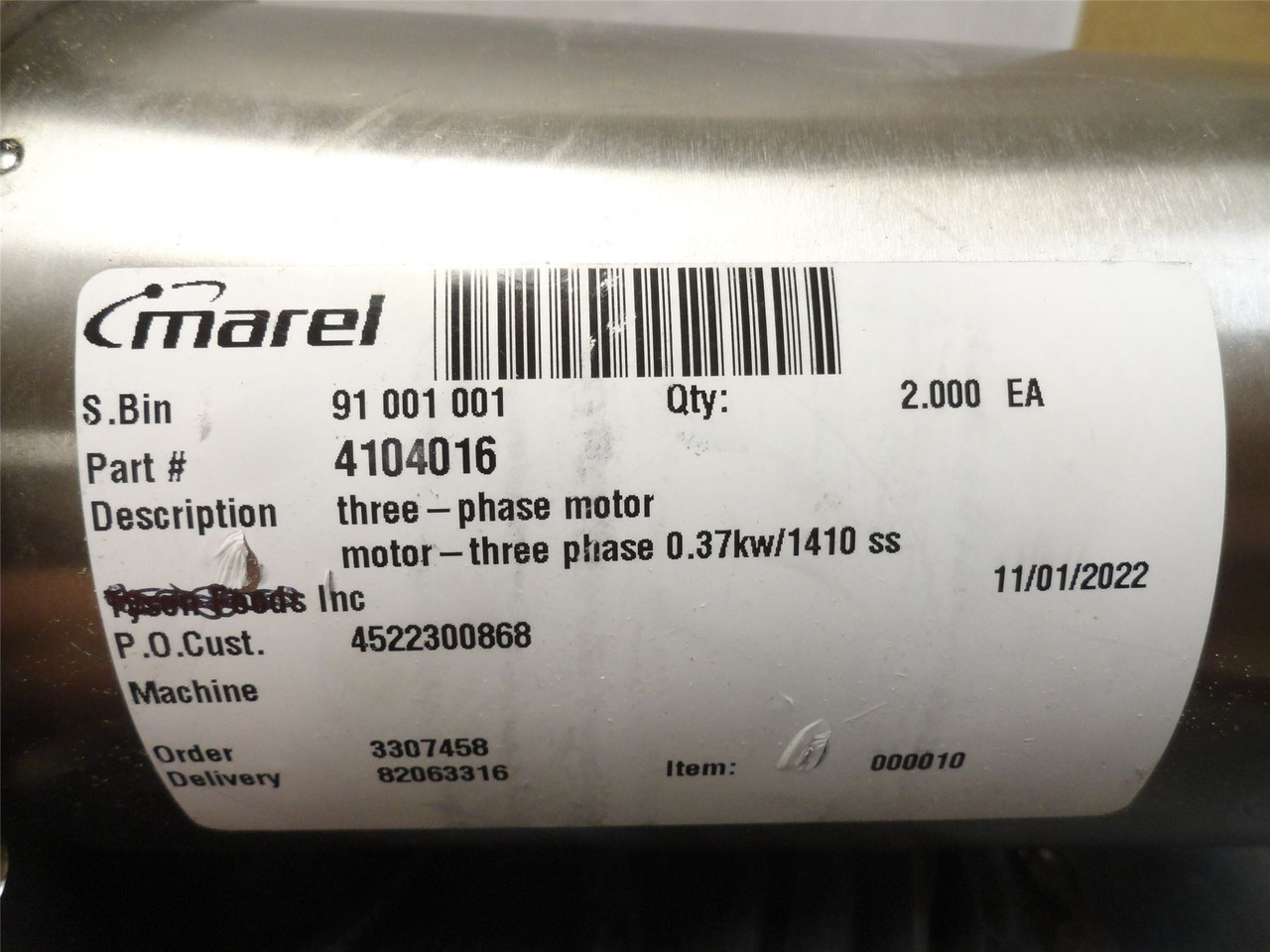 ABI MRS14D-45; AC Motor; SS; 0.37kW; 400-480V; 1725RPM; 3-Ph