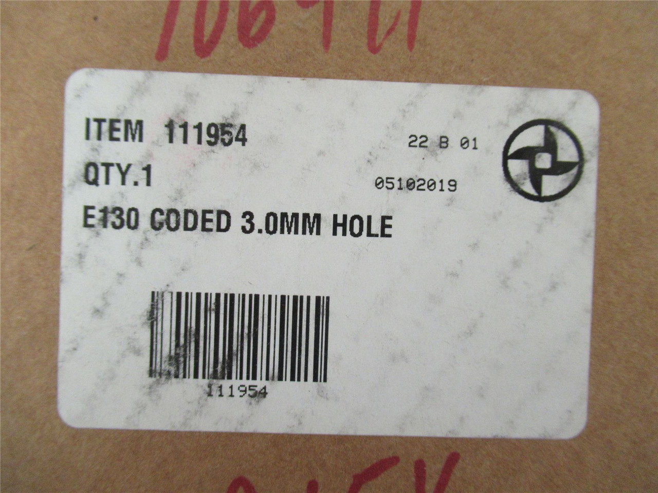 Bunzl 11954; Plate 130mm Coded 3.0mm Holes