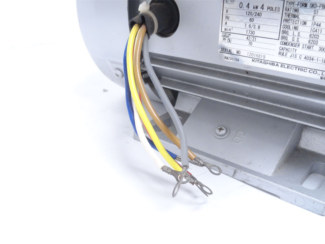 KITASHIBA SKD-FBKA3-N24; AC Motor; 0.4kW; 120/240VAC; 1730RPM