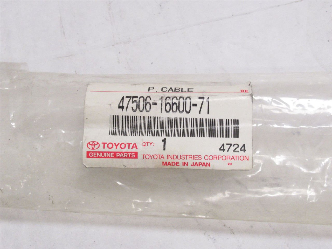 Toyota 47506-16600-71; Forklift Emergency Brake Cable