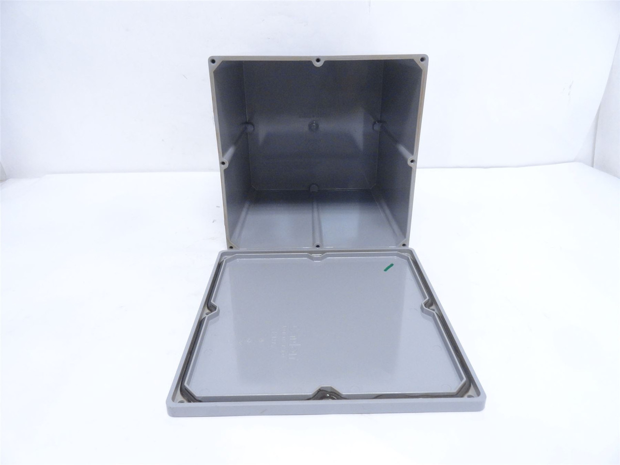 Carlon E989SSX; Grey PVC Junction Box; 8" x 8" 7"