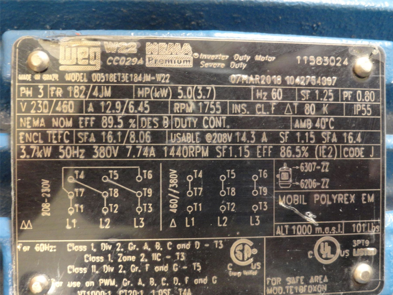 Scot Pump 3095K148W; Centrifugal Pump; 5HP; 4" In x  3" Out