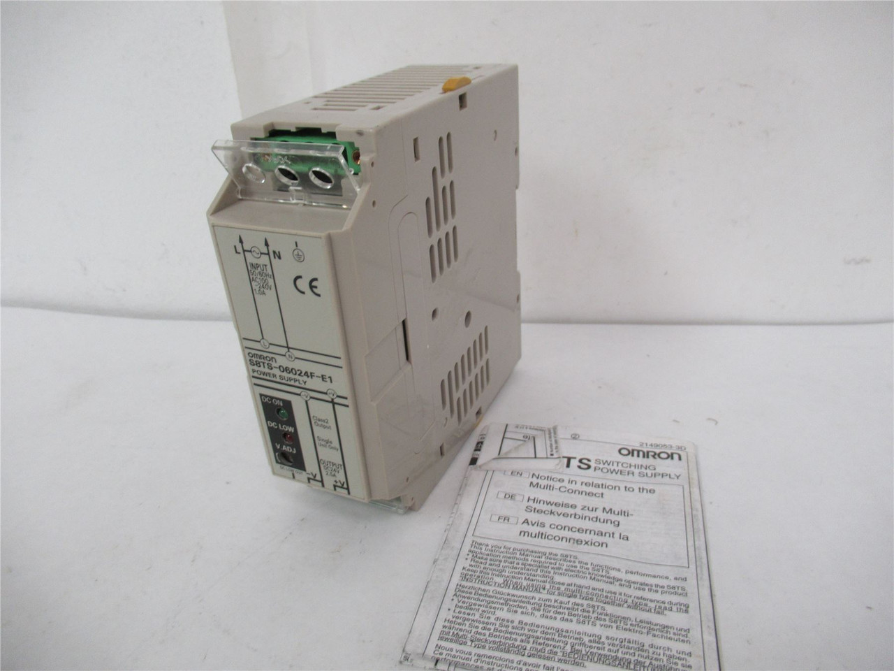 Omron S8TS-06024F-E1; Power Supply AC/DC 24V 60W Din Rail