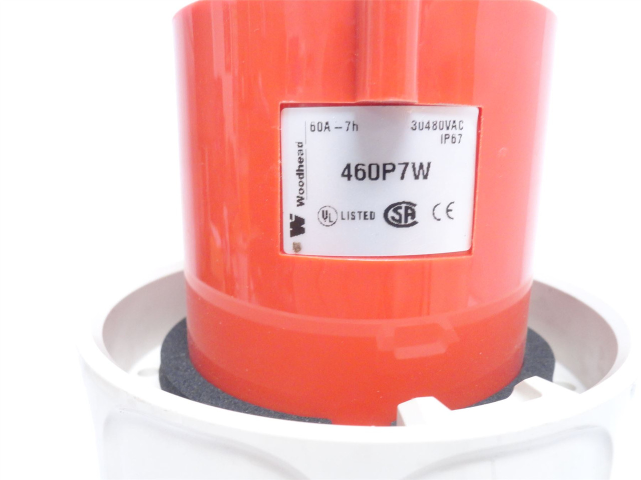 Hubbell 460P7W; IEC Pin & Sleeve Plug; 60A; 480VAC; 20HP; 3P