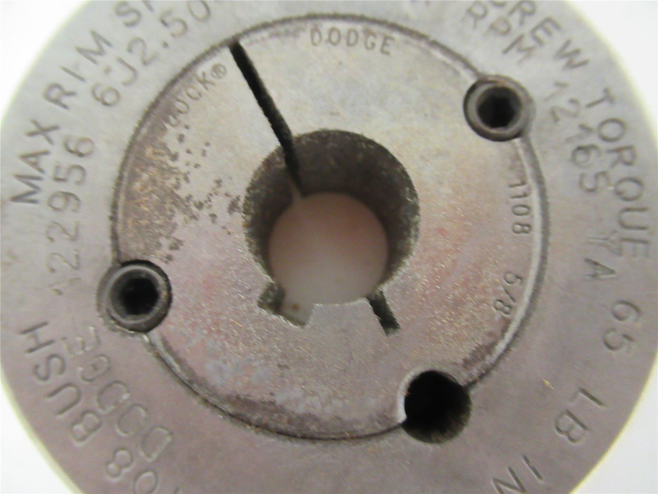 Dodge 122956 6J2.50-1108; Belt Pulley w/bushing 5/8"ID