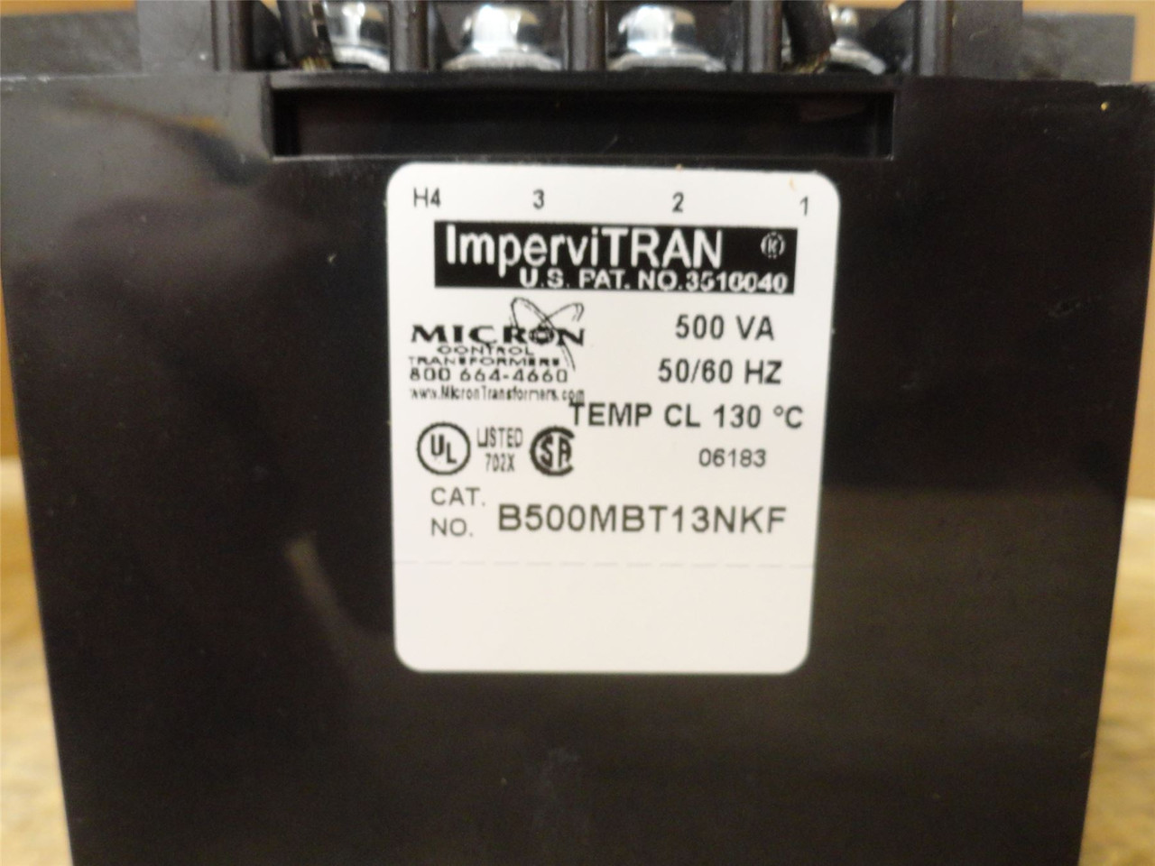 Micron B500MBT13NKF; Control Transformer; 500VA Sec: 115VAC