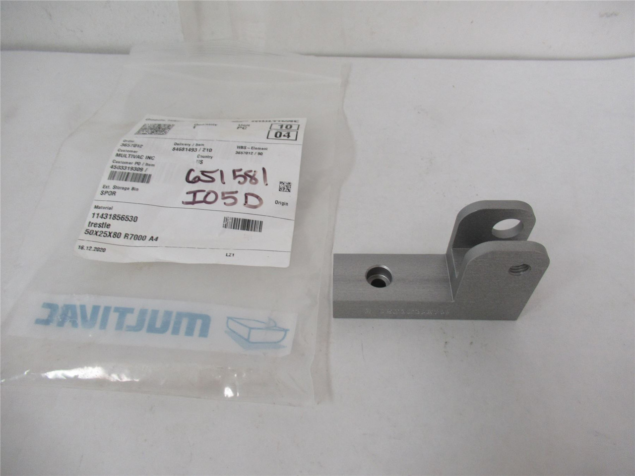 Multivac 11431856530; Trestle Block 50mmx25mmx80mm