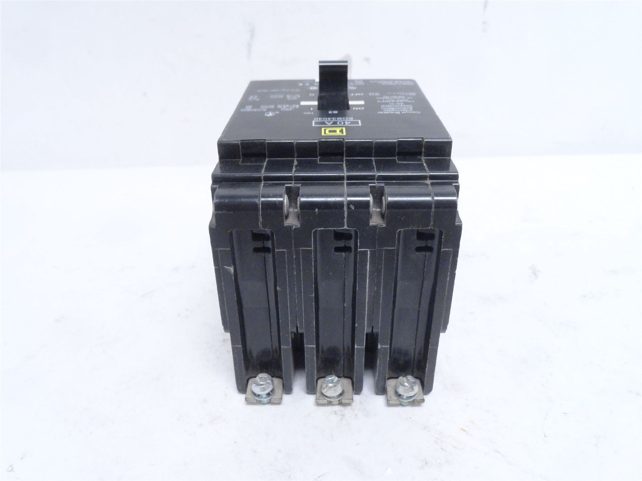 Square D EDB34040; Bolt-On Circuit Breaker 40A; 3P; 277/480VAC