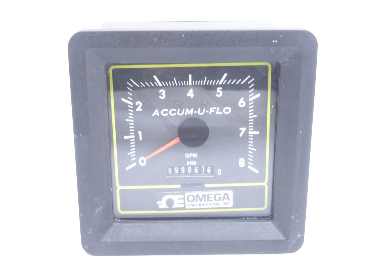 Omega FPM-523; ACCUM-U-FLO Flowmeter; 0-800GMP; 12VDC