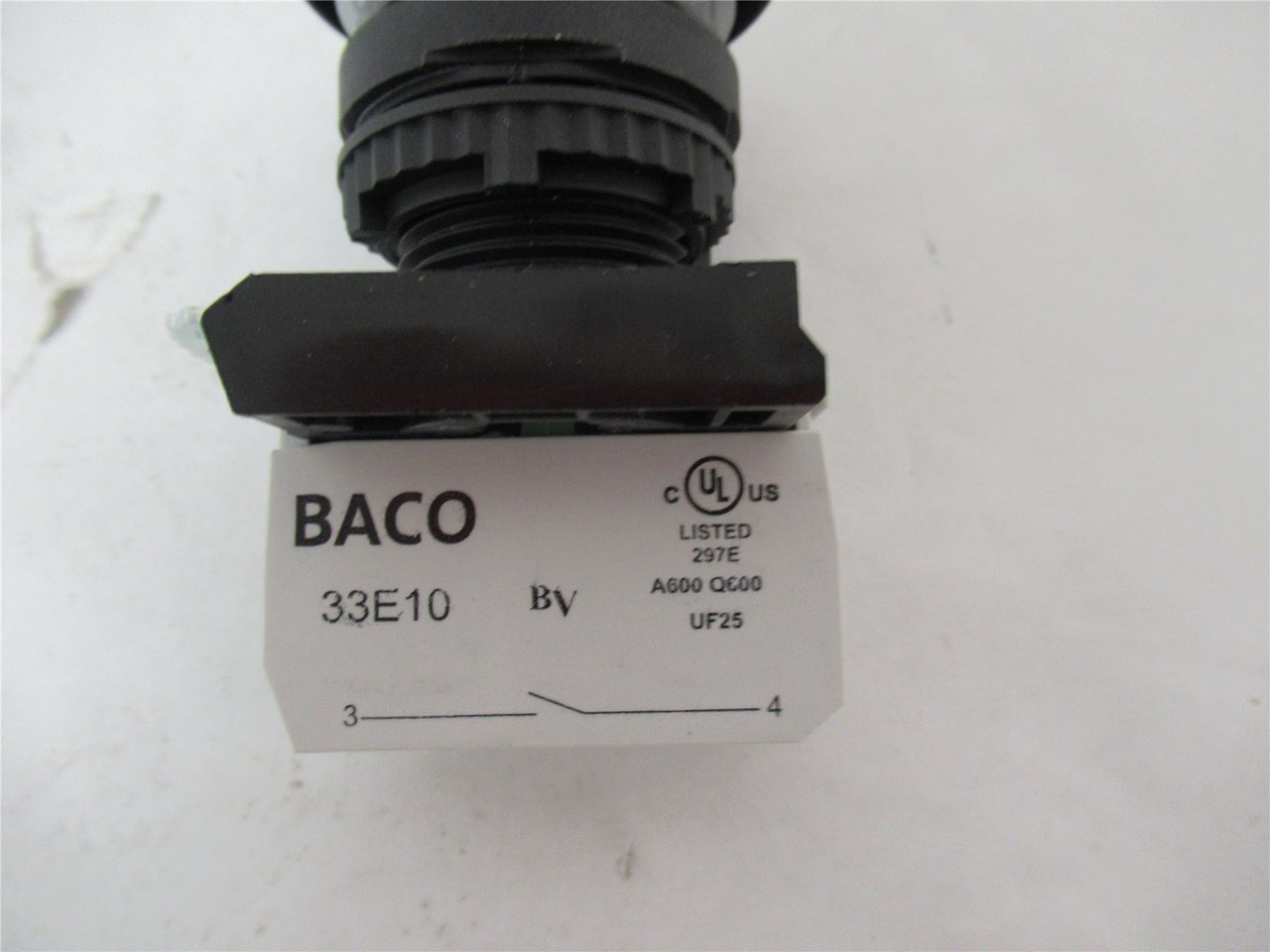 BACO 330000000000; Pushbutton 40mm Mushroom 240V 3A 1(NO)