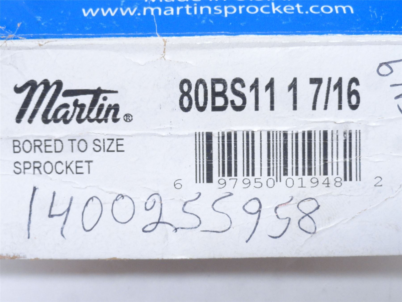 Martin 80BS11 1-7/16; Sprocket #80; 11 Teeth; 1-7/16"ID