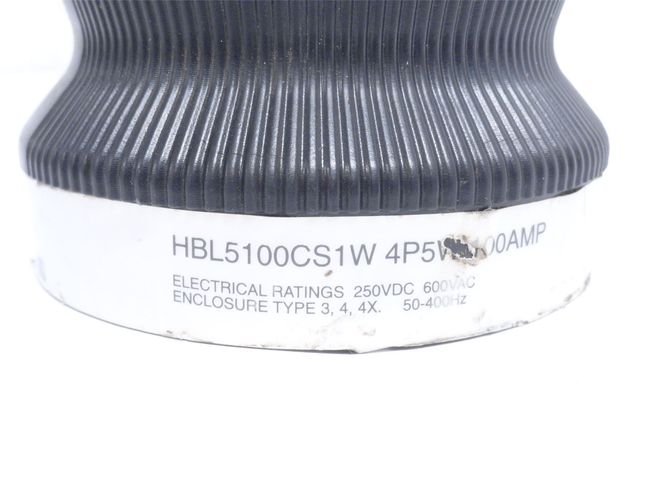 Hubbell HBL5100CS1W; Pin & Sleeve Connector; 100A; 250VAC; 4P