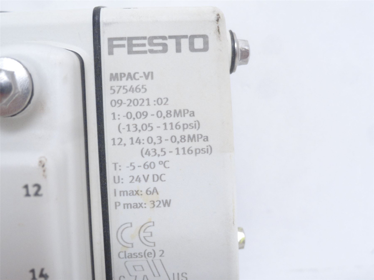 Festo 35P-MS1-BGGZRDRE-EWBEEWB-11J+FC; Valve Manifold Assembly