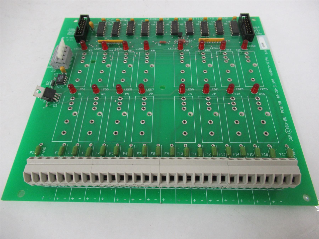 GSE 420819-31396; PC Board Model 650 16 Position I/O Scale