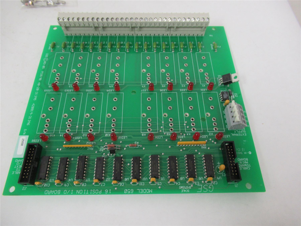 GSE 420819-31396; PC Board Model 650 16 Position I/O Scale