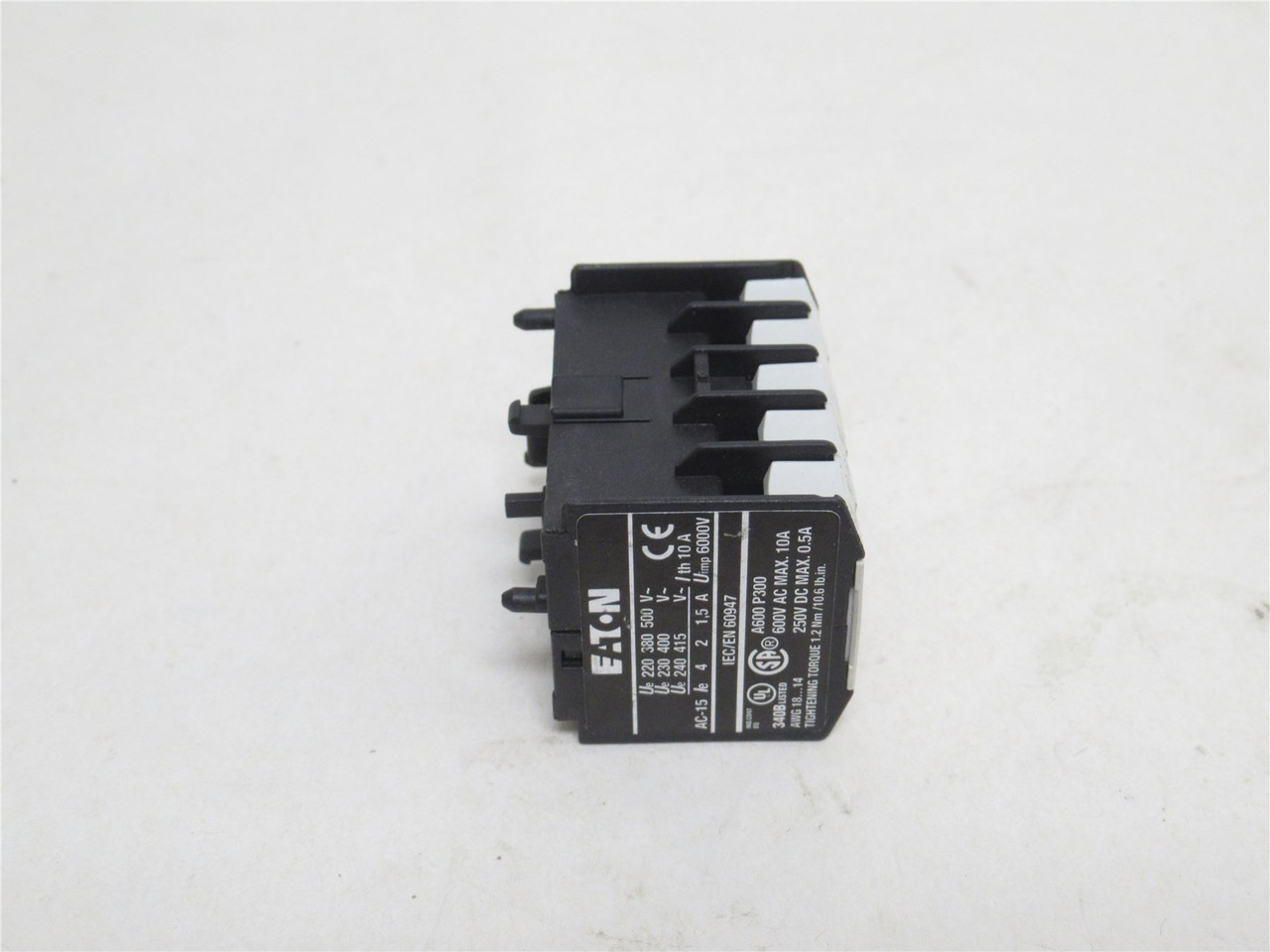 Eaton XTMCX-FA20; Front Mount Aux Contactor 10A; 600VAC; 2-NO