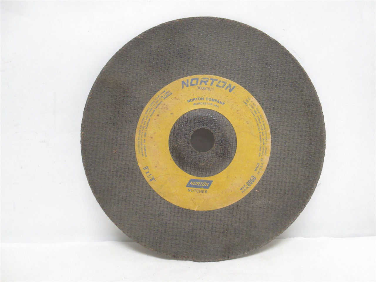 Norton 300615/1; Lot-2 Grinding Wheel 9"OD; 1/8" Thick; 7/8"ID