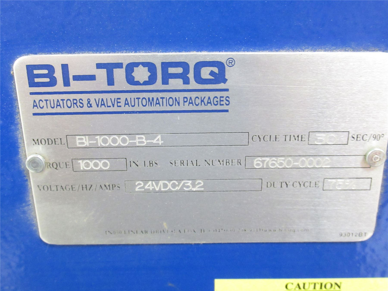Bitorq IS2PF251000EB410B; Actuated Ball Valve; SS; 2-1/2"