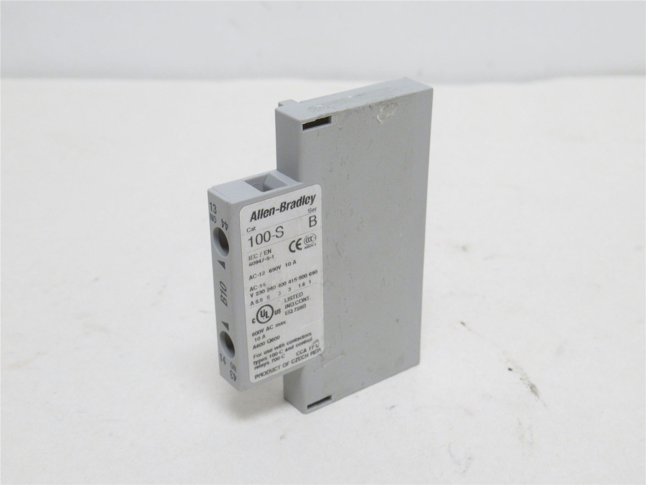 Allen-Bradley 100-SB; Side Mount Aux Contact 10A; 690VAC