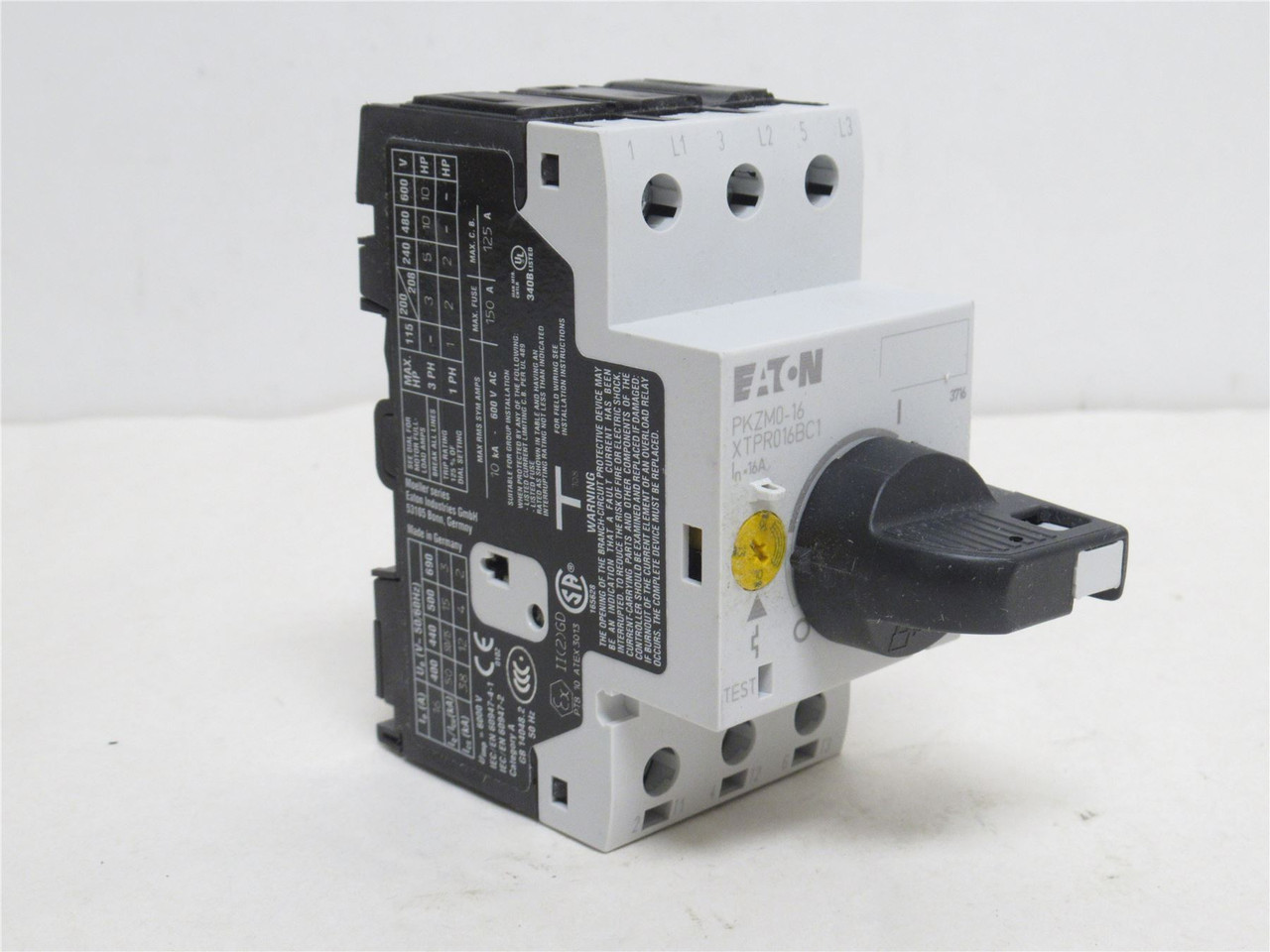 Eaton XTPR016BC1; Motor Protection Circuit 10-16A; 3P; 600V
