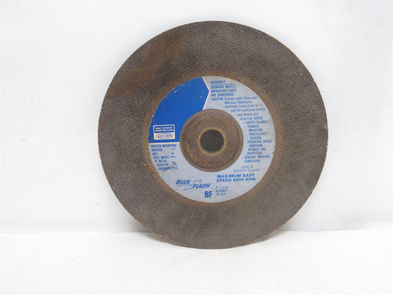 Dresser A24RBF2; Lot-3 Grinding Wheels 9" OD x 1/4" Thick