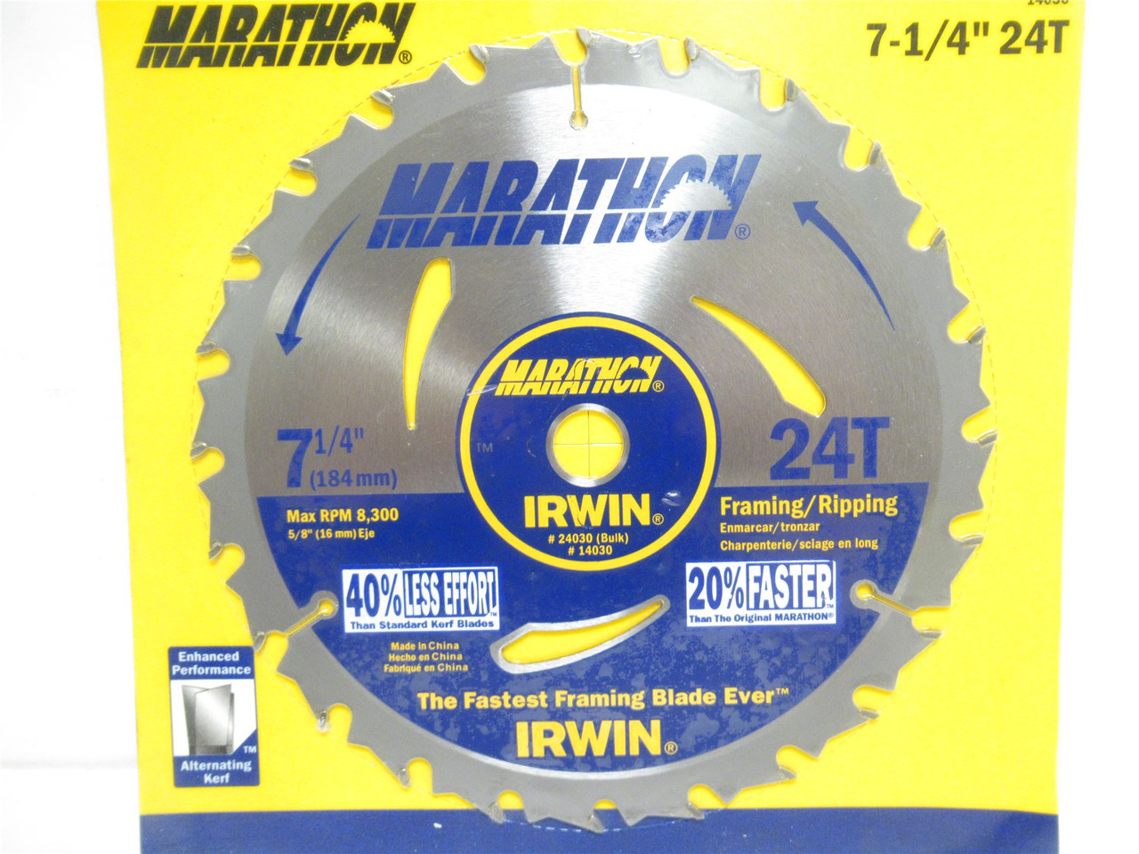 Irwin 14030; Framing/Ripping Saw Blade 4XK56; 7-1/4" OD