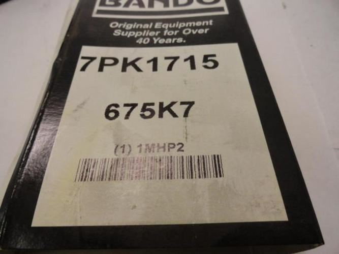 Bando 7PK1715; Serpentine Belt 675K7; 7-ribs 67.5"L; 1MHP2