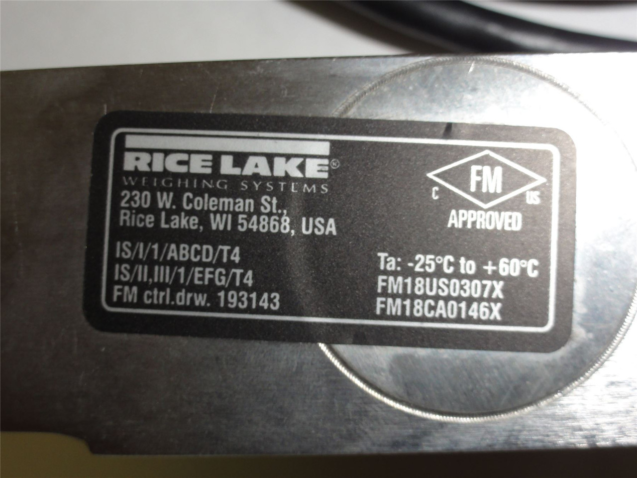 Rice Lake RL32018S-T; Load Cell; 500 LB; P/N 189189
