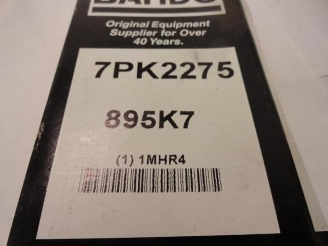 Bando 7PK2275; Serpentine Belt 895K7; 7-ribs 89.5"L; 1MHR4