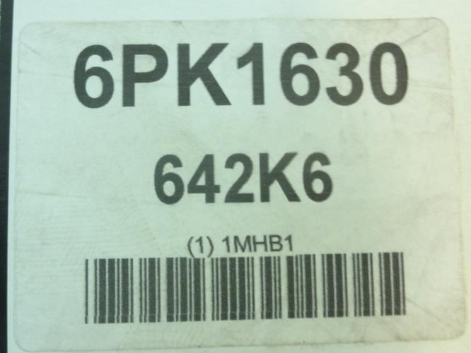 Bando 6PK1630; Serpentine Belt; 642K6; 6-ribs; 64.2" L; 1MHB1