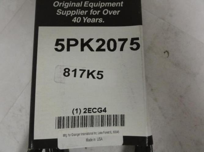 Bando 5PK2075; Serpentine Belt; Industry Number 817K5