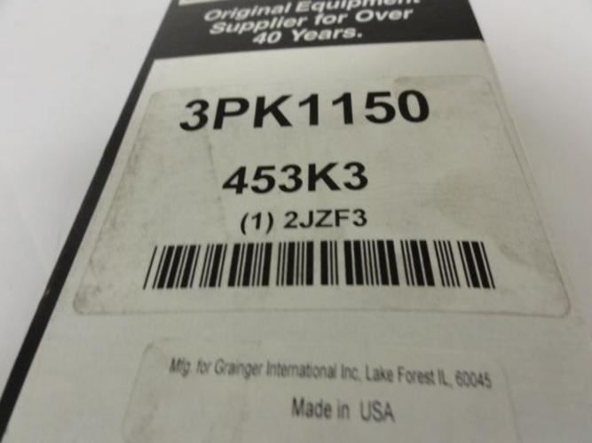 Bando 3PK1150; Serpentine Belt 453K3; 3-ribs 45.3"L; 2JZF3