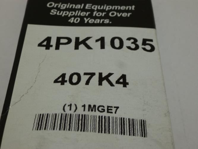 Bando 407K4; Serpentine Belt; 4PK1035