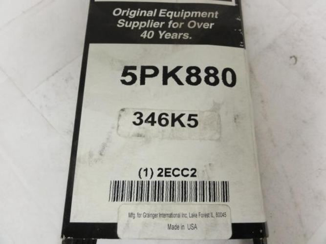 Bando 5PK880; Serpentine Belt; Industry Number 346K5