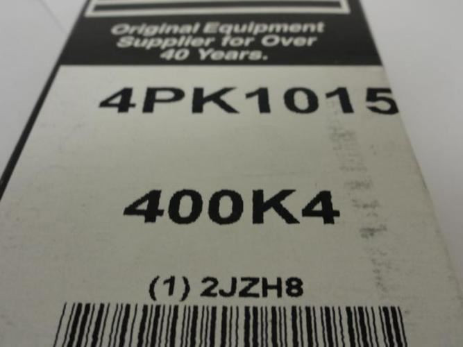 Bando 4PK1015; Serpentine Belt 400K4; 4-ribs 40.0"L; 2JZH8