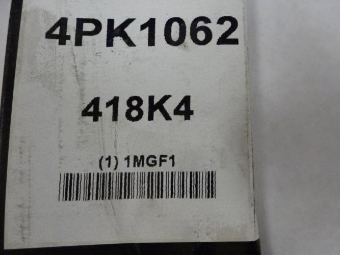 Bando 4PK1062; Serpentine Belt 418K4; 4-ribs 41.8"L; 1MGF1