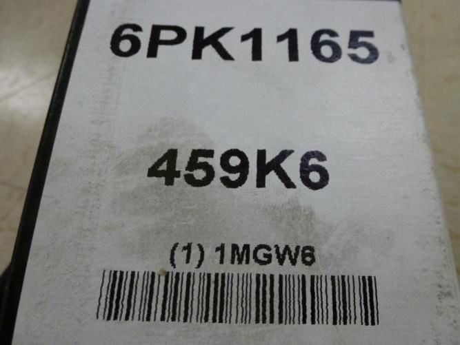 Bando 459K6; Serpentine Belt 6PK1165