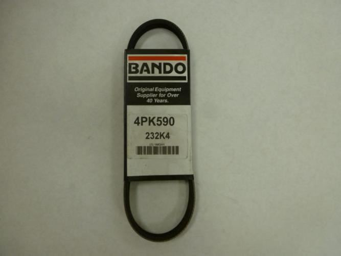 Bando 4PK590; Serpentine Belt 232K4; 4-ribs 23.2"L; 1MGH1