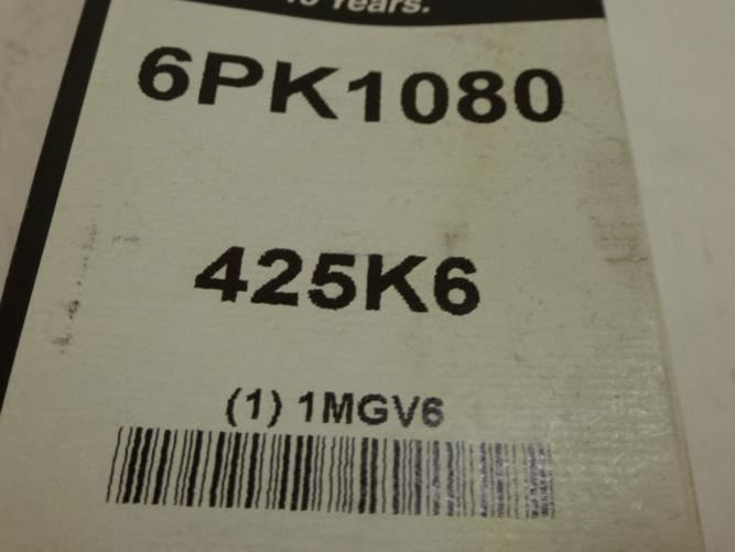 Bando 425K6; Serpentine Belt 6PK1080