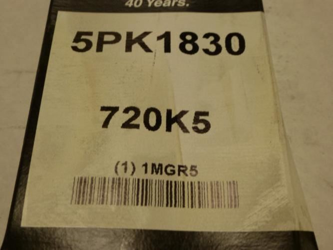 Bando 720K5; Serpentine Belt 5PK1830