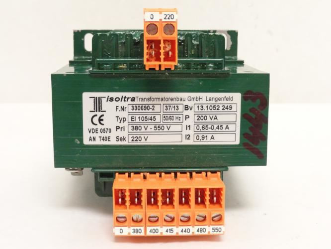 Isoltra 330690-2-37/13; Brake Transformer 200vA; 380-550V