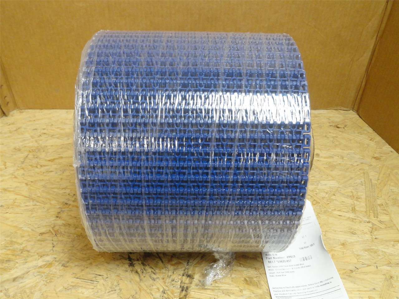 Intralox S1100-10-25; Flush Grid Conveyor Belt; 10" W x 25' L