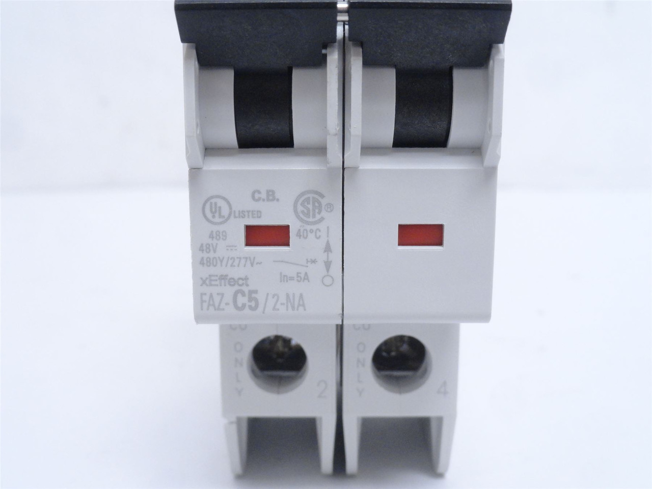 Eaton FAZ-C5/2-NA; Circuit Breaker; 5A; 2P; 277/480VAC