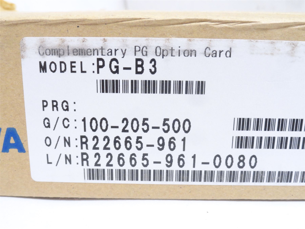 Yaskawa PG-B3; Complementary Type PG Single Encoder; Feedback
