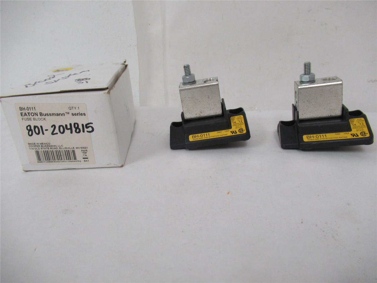 Bussmann BH-0111; Box-2 Fuse Block 100A 2500V 3/8"