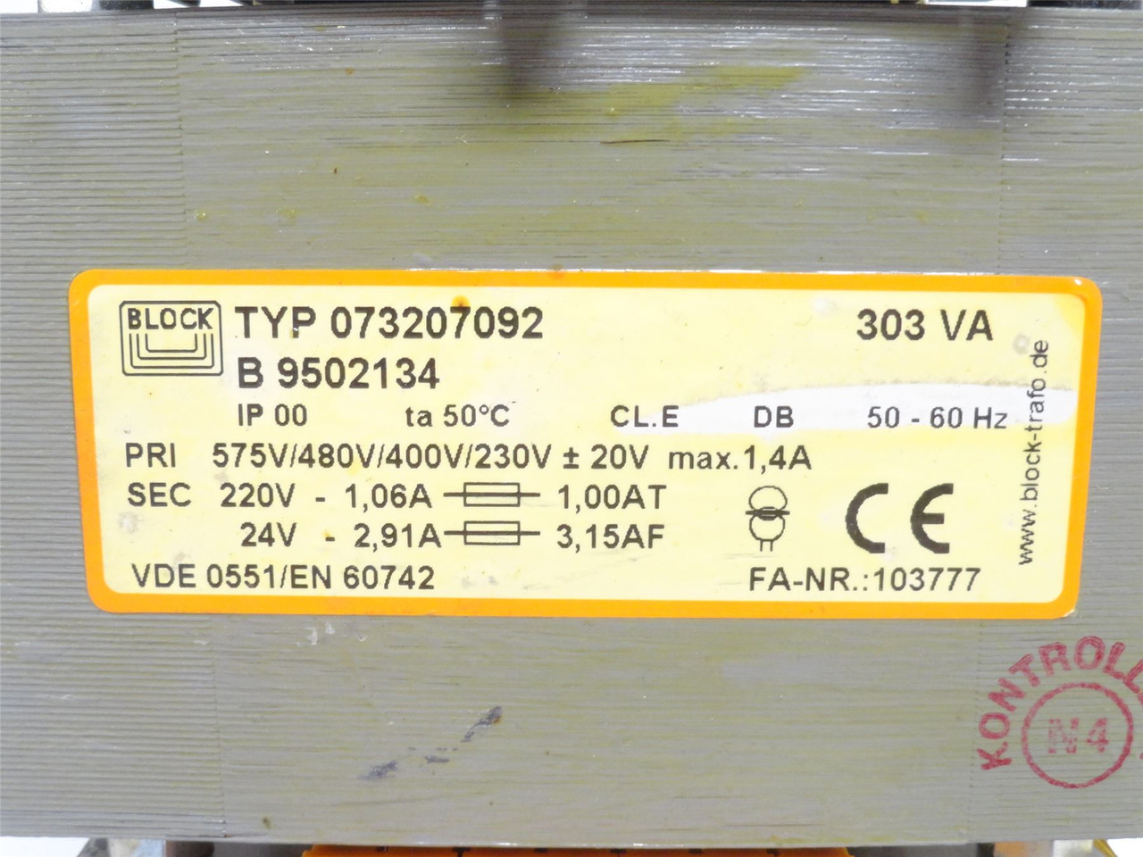 Robert Reiser 073207092_; Transformer 303VA